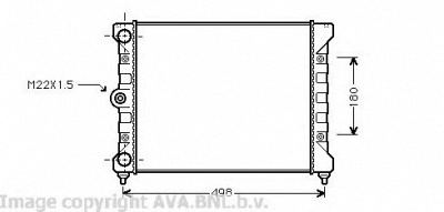 AVA QUALITY COOLING vw2028 -  Радиатор, охлаждение двигателя